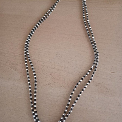 Long Necklace with Handmade Pearl Beads