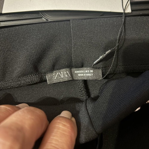 Zara black flare pants with studs, new with tag
