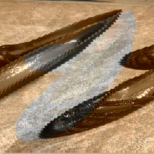 Γόβες Senza Marca μεταχειρισμένες, μαύρες, γνήσιο δέρμα, μέγεθος 38