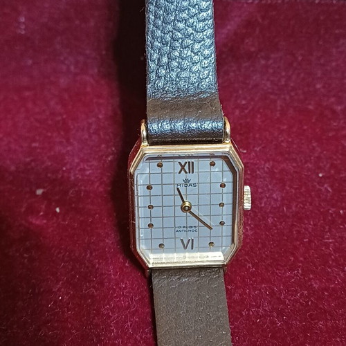 Midas vintage women's manual-wind watch 17 Rubis antichoc like new