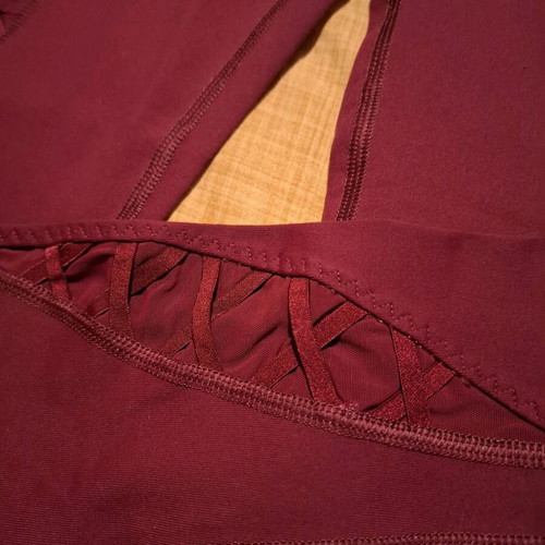 Victoria's Secret Sport Knockout Tight like new, burgundy with lace details