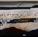  Γυναικείο παντελόνι zara small μπλε σκούρο με πιετα κουστουμιου