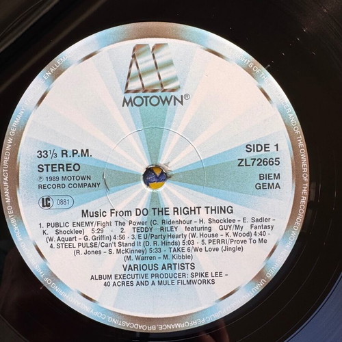 Do The Right Thing Soundtrack LP near mint, pop
