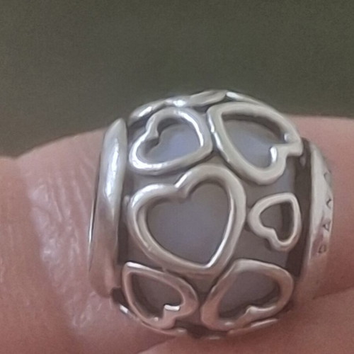 Pandora Charm Open Your Heart with Lilac Crystal, like new