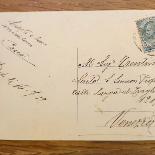 Rhodes postcard 1912 used with 6 Divisione stamp
