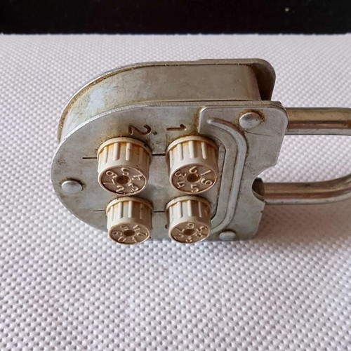 Antique S/K Combination Padlock 1950-1960 White Metal used