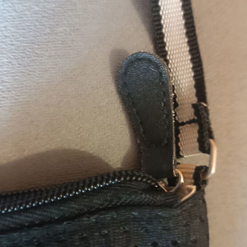 Handbag black fabric casual used