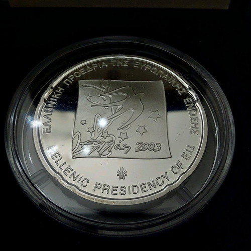10 euro 2003 Hellenic Presidency of the EU sterling silver 0.925 new