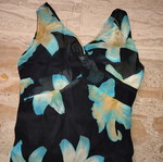 Vintage customised floral midi φόρεμα σαν καινούργιο, μαύρο με κρίνους, μέγεθος XXS/XS