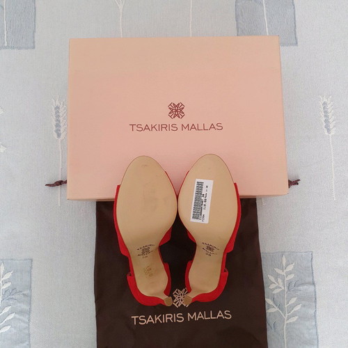 Tsakiris Mallas sandals new, red suede, size 38