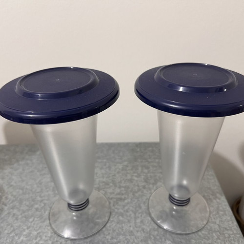 Tupperware ice cream glasses like new, set of 2