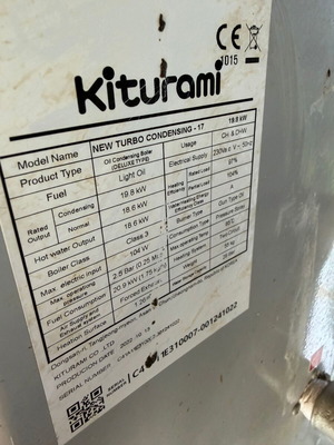 Λέβητας Πετρελαίου Kiturami New Turbo Condensing 17 σαν καινούργιο, 19.8 kW