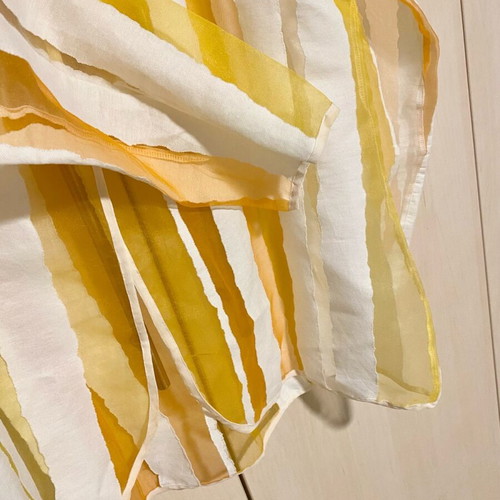 Anna Riska jacket like new with muslin stripes in yellow and orange