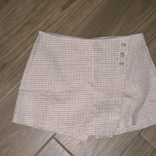 Shein skirt shorts new, white and beige, size XL