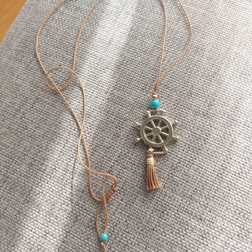 Necklace Handmade Nautical Ship Wheel new