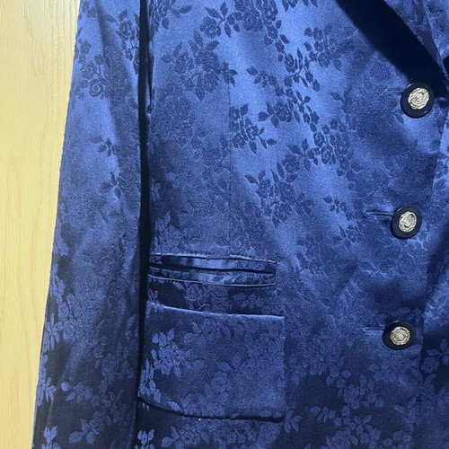 Satin suit used, blue, small