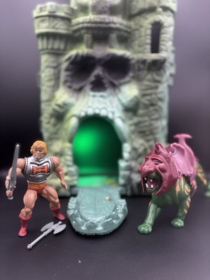 MOTU Battle Armor He-Man και Battle Cat vintage σετ σαν καινούργιο, πλήρες