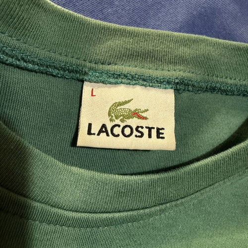 Lacoste T-shirt like new, green cotton