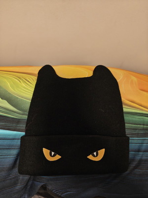 Beanie σκουφος με μάτια μαύρος, καινούργιο