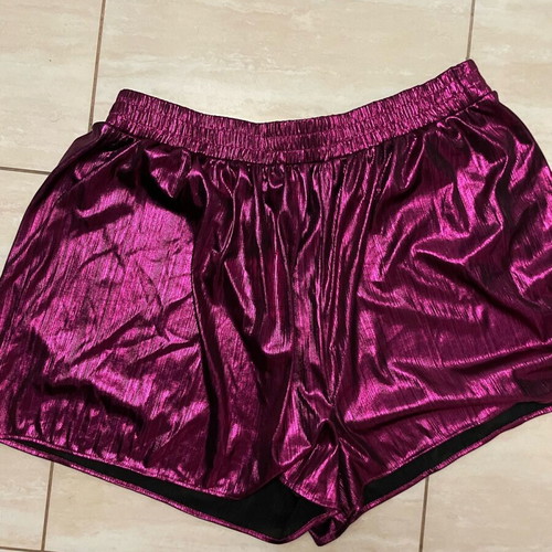 Zara metallic purple shorts like new, size XL