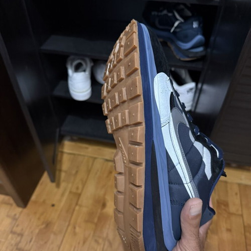 Nike sacai x Vaporwaffle sneakers, size 46, blue turquoise