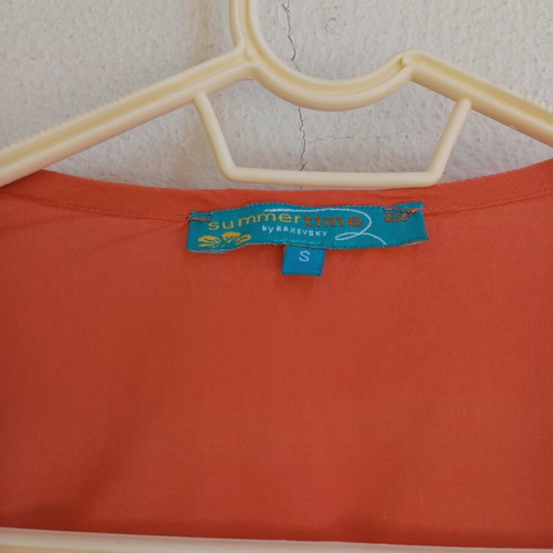Summertime by Raxevsky Boho tunic blouse coral like new