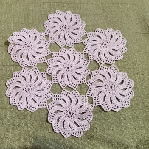 Crocheted square like new, 16 cm coaster