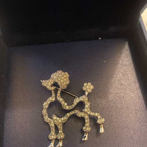Swarovski dog brooch like new