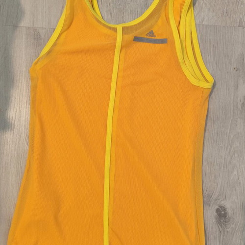 Stella McCartney x Adidas Double Layer Top like new, sizes XS-S, yellow-orange