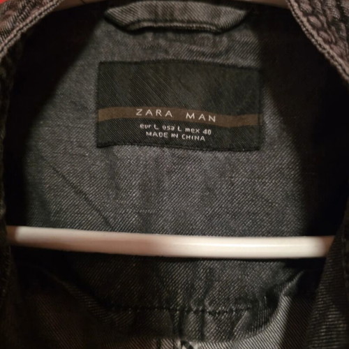Zara men's gray denim jacket like new