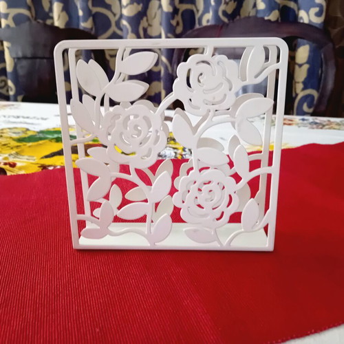IKEA white metal napkin holder like new