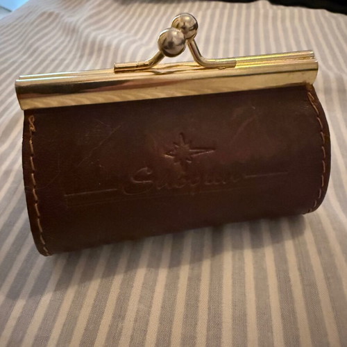 Shogun leather coin wallet new, brown