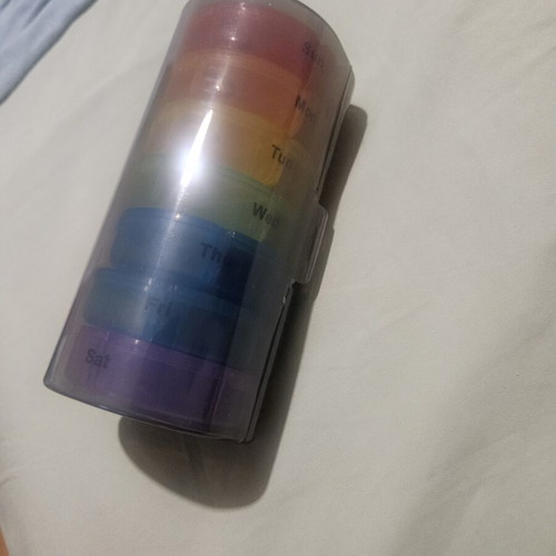 Weekly Pill Organizer with 2 Slots per Day like new