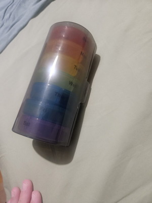 Weekly Pill Organizer with 2 Slots per Day like new