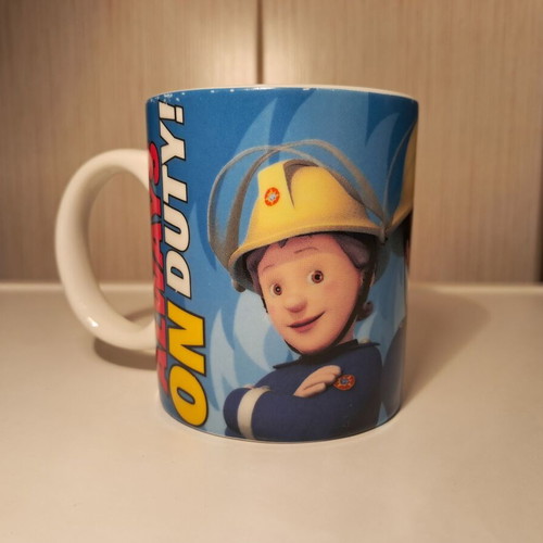 Porcelain Mug Fireman Sam 2011 New, Microwave and Dishwasher Safe