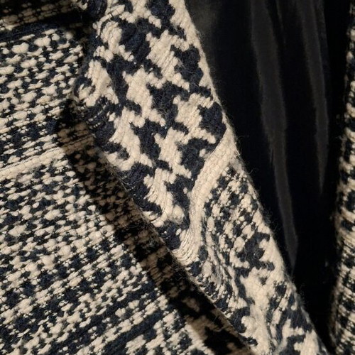 Zara coat used with houndstooth patchwork design, size L