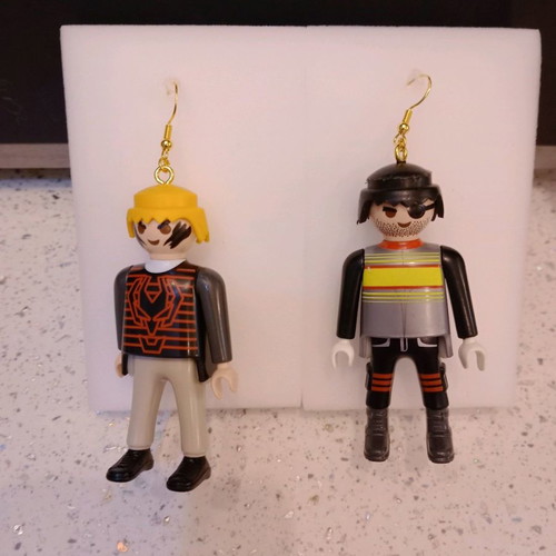 Playmobil Earrings the Anarchists!!