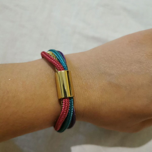 Bracelet multicolored with gold details like new