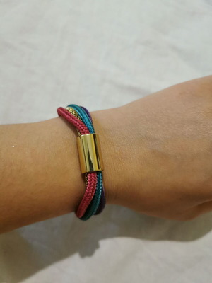 Bracelet multicolored with gold details like new