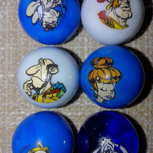 Asterix & Obelix collectible marbles used, set of 6 (Murmelix 2012)