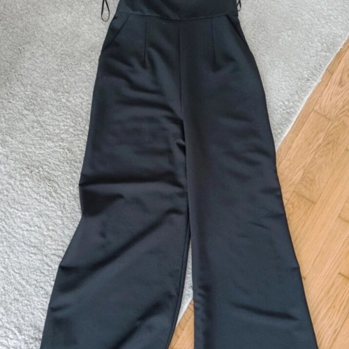 Thesis black wide-leg jumpsuit, small