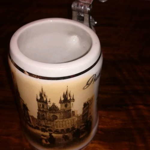 Decorative item used with silver-plated lid from Prague