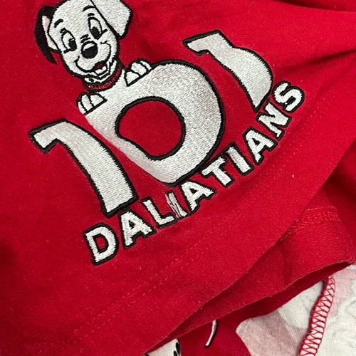 Tezenis 101 Dalmatians onesie pajama used, size L, white and red