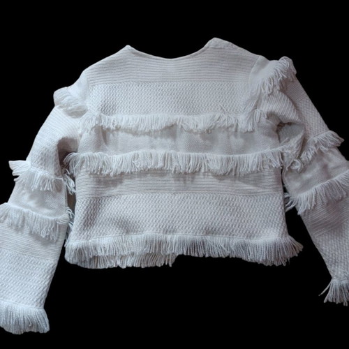 Meli Melo used white jacket with sugar effect size M