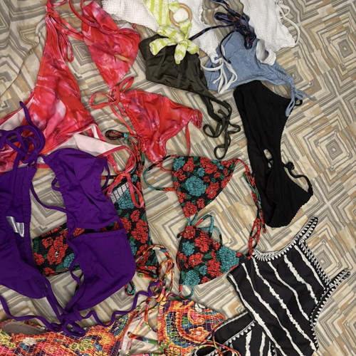Bikini swimsuit set small-medium, 6 sets, 4 bottoms, 1 top