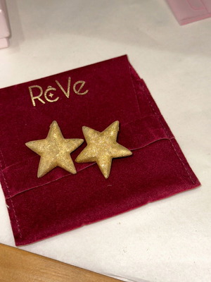 Reve jewels earrings new, 925 silver gold plated 18K