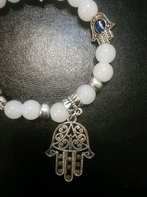 Bracelet with hands like new, white