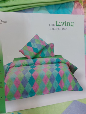 Σετ κουβερλί και σεντόνια καινούργια διπλής όψης βαμβακερά 1.60x2.70