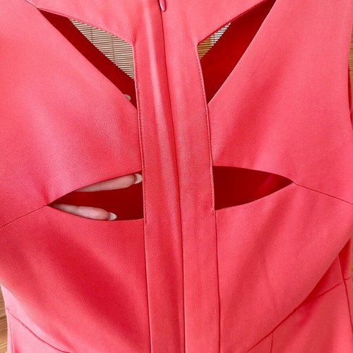 Dorothy Perkins coral dress like new, size 38 with back cut outs