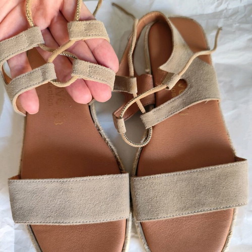 Beige suede women's sandals size 37 like new